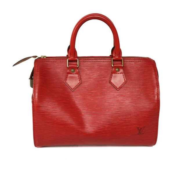 c22 2227 4 Louis Vuitton Speedy 25 Handbag Epi Leather Red