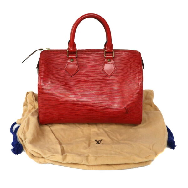 c22 2227 7 Louis Vuitton Speedy 25 Handbag Epi Leather Red