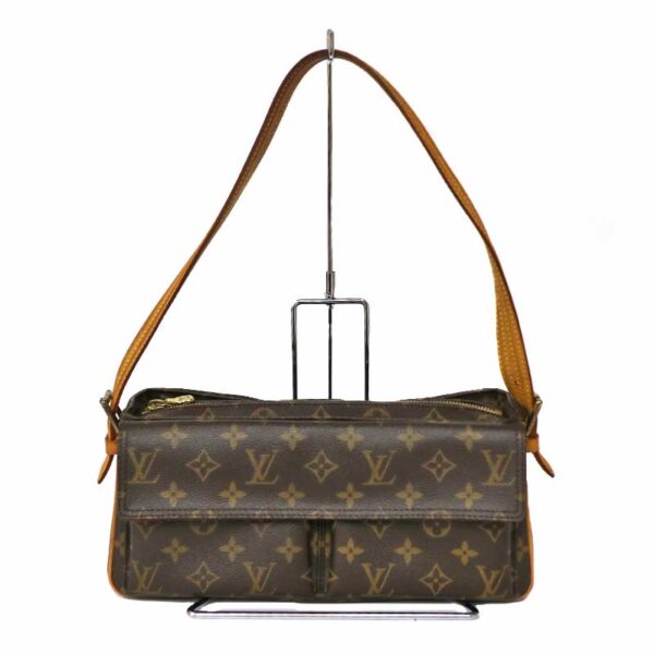 c22 2731 1 Louis Vuitton Viva Cité MM Shoulder Bag Monogram Canvas Brown