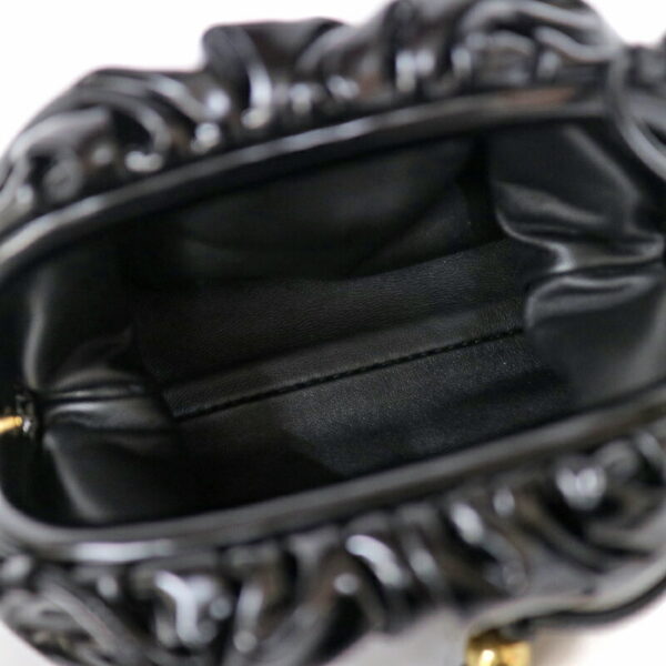 c22 2756 11 Bottega Veneta Mini Pouch Clutch Bag Calf Leather Black