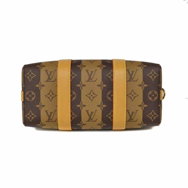 c22 2826 5 Louis Vuitton NIGO City Keepall Shoulder Bag Monogram Striped Canvas Brown