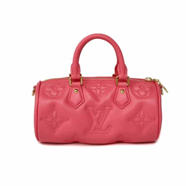 c22 3001 3 Louis Vuitton Papillon BB Handbag Calf Leather Dragon Fruit Pink