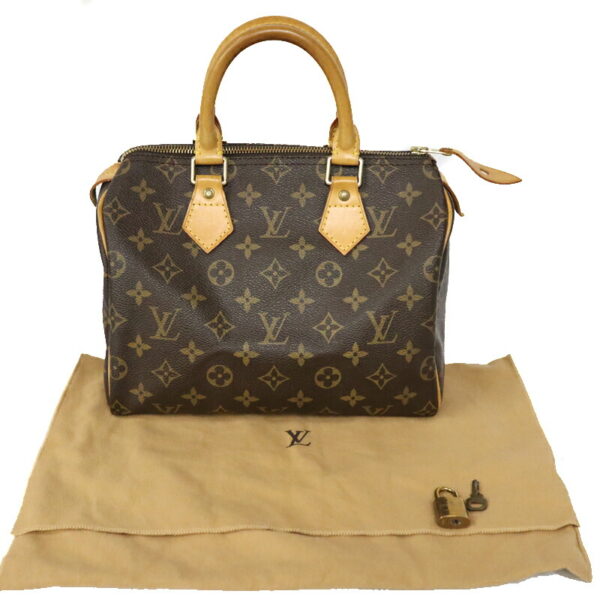 c22 337 8 Louis Vuitton Speedy 25 Handbag Monogram Canvas Brown