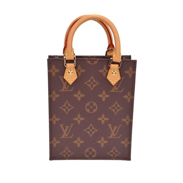 c22 401 2 Louis Vuitton Petite Sac Plat 2WAY Bag Monogram Canvas Brown