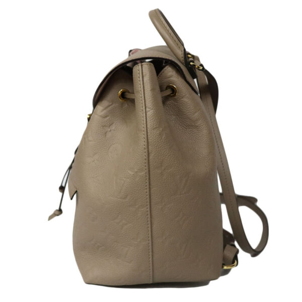 c22 403 2 Louis Vuitton Montsouris PM Rucksack Monogram Empreinte Beige