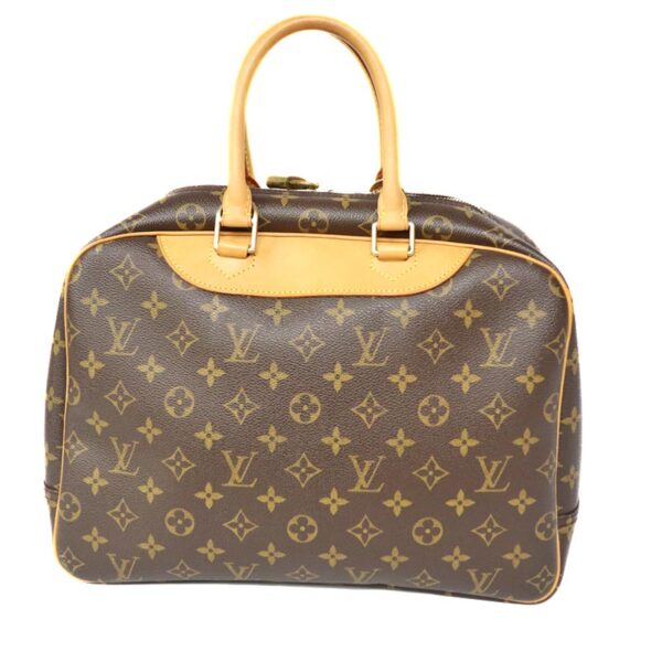 c22 4409 2 Louis Vuitton Deauville Bowling Vanity Handbag Monogram Canvas Brown