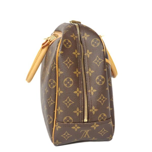 c22 4409 3 Louis Vuitton Deauville Bowling Vanity Handbag Monogram Canvas Brown