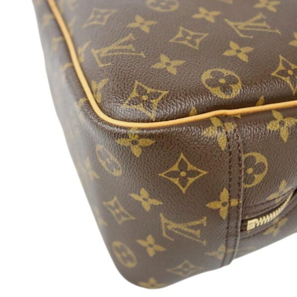 c22 4409 5 Louis Vuitton Deauville Bowling Vanity Handbag Monogram Canvas Brown