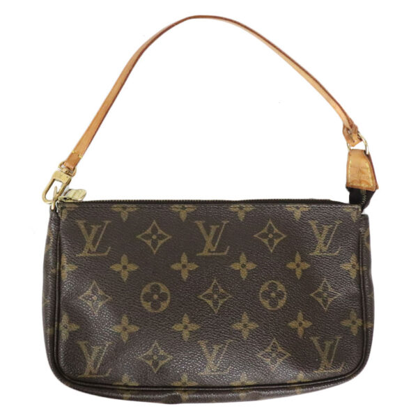 c22 4591 1 Louis Vuitton Pochette Accessoire Pouch Monogram Canvas Brown