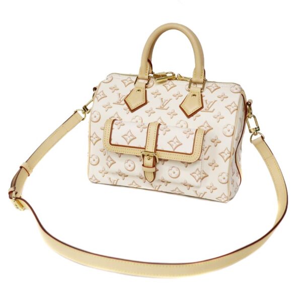 c22 4994 1 Louis Vuitton Speedy Bandouliere 25 Handbag Canvas Beige