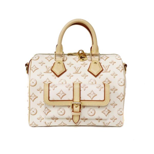 c22 4994 2 Louis Vuitton Speedy Bandouliere 25 Handbag Canvas Beige