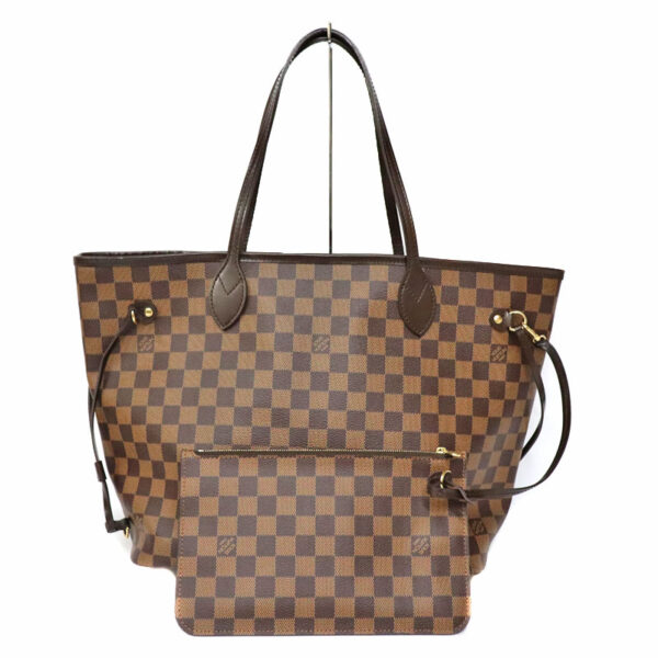 c22 5286 1 Louis Vuitton Neverfull MM Tote Bag Damier Ebene Brown