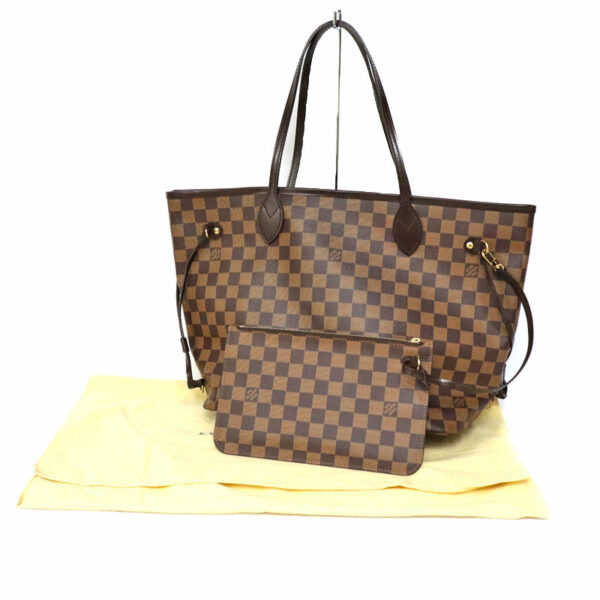 c22 5286 20 Louis Vuitton Neverfull MM Tote Bag Damier Ebene Brown