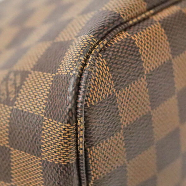 c22 5286 9 Louis Vuitton Neverfull MM Tote Bag Damier Ebene Brown