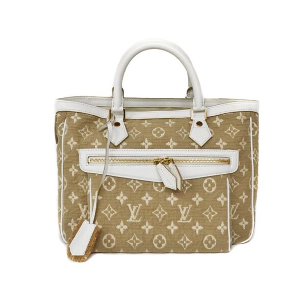 c22 5483 1 Louis Vuitton Hippo MM Tote Bag Monogram Sabia Bron White Beige