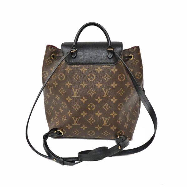 c22 5551 3 Louis Vuitton Monsouris NM PM Rucksack Canvas Brown Black