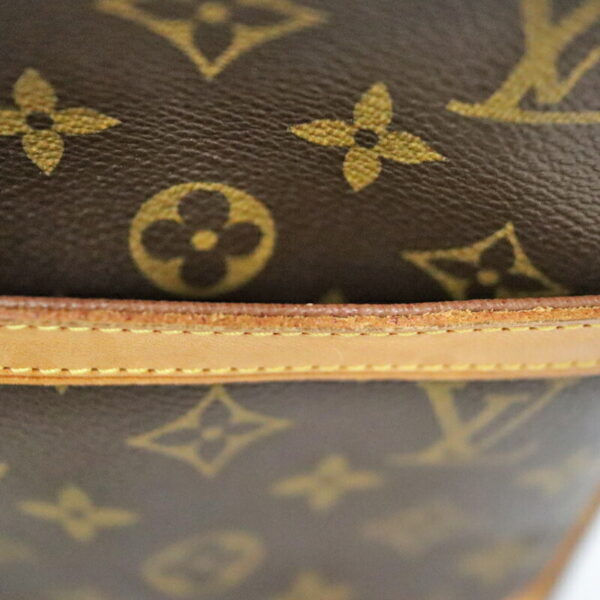 c22 6208 12 Louis Vuitton Danube Shoulder Bag Monogram Canvas Brown