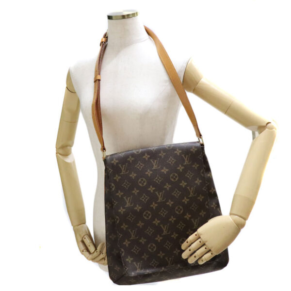 c22 6395 14 Louis Vuitton Musette Shoulder Bag Monogram Canvas Brown