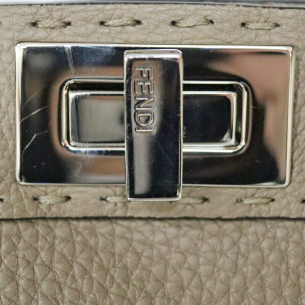 c22 6589 10 Fendi Peekaboo Icy Youth Small 2WAY Bag Beige