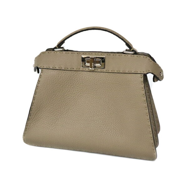 c22 6589 2 Fendi Peekaboo Icy Youth Small 2WAY Bag Beige