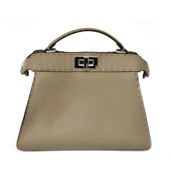 c22 6589 3 Fendi Peekaboo Icy Youth Small 2WAY Bag Beige