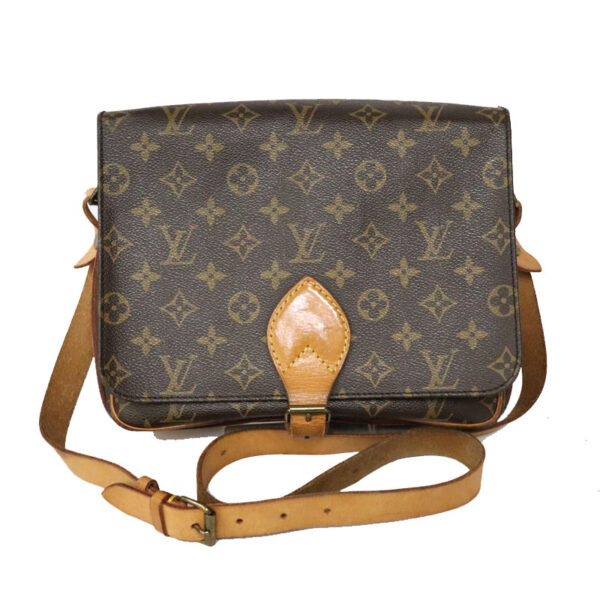 c22 7142 1 Louis Vuitton Cartesier 26 Shoulder Bag Monogram Canvas Brown