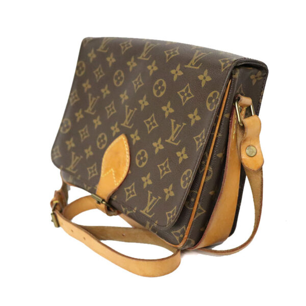 c22 7142 2 Louis Vuitton Cartesier 26 Shoulder Bag Monogram Canvas Brown