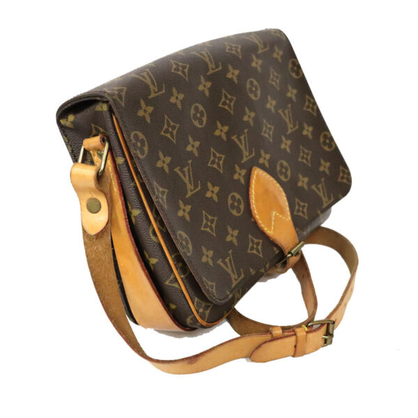 c22 7142 3 Louis Vuitton Cartesier 26 Shoulder Bag Monogram Canvas Brown