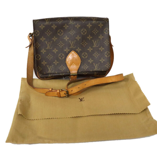 c22 7142 8 Louis Vuitton Cartesier 26 Shoulder Bag Monogram Canvas Brown