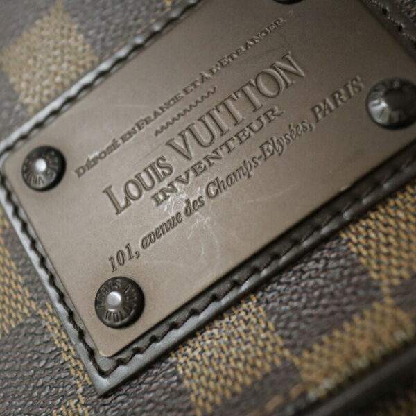 c22 7165 11 Louis Vuitton Brooklyn PM Shoulder Bag Damier Ebene Brown