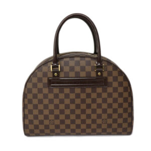 c22 7182 1 Louis Vuitton Damier Aubergine Canvas Shoulder Bag Brown