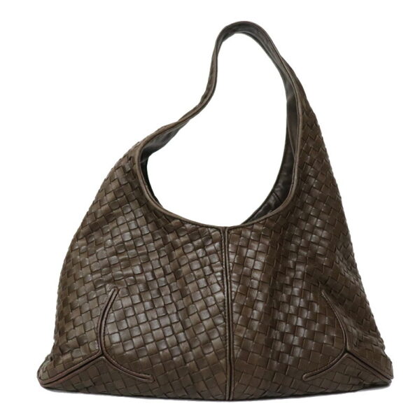 c22 7307 2 Bottega Veneta Shoulder Bag Leather Intrecciato Brown