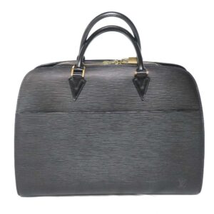 c24 1389 1 Louis Vuitton Taurillon Leather Armand Briefcase MM Business Bag IC Chip Diagonal Noir Black