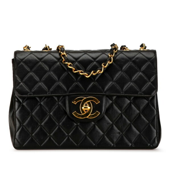 c24ra1w0yyhmenmj 1 Chanel Matelasse 30 Coco Mark Chain Shoulder Bag Lambskin Black