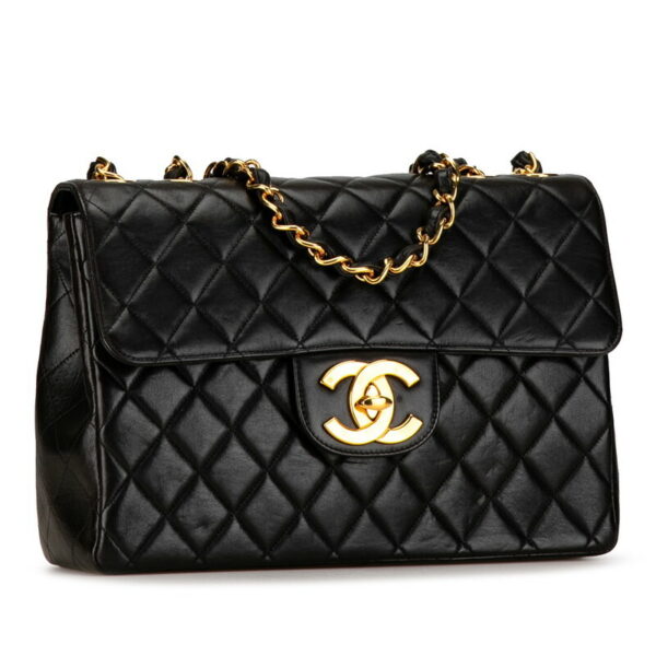 c24ra1w0yyhmenmj 2 Chanel Matelasse 30 Coco Mark Chain Shoulder Bag Lambskin Black