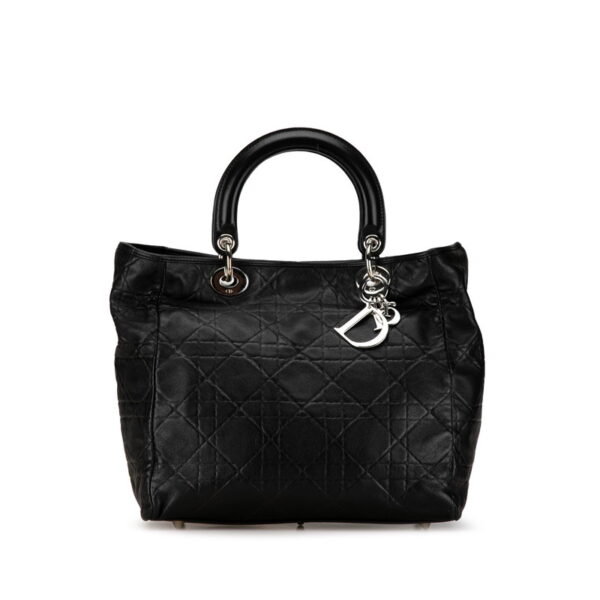 cdw2p5rwal6ddpk0 1 Dior Cannage Dior Handbag Lambskin Black