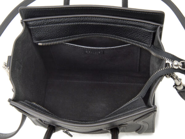 ce16824 3dru 38no 2 Celine Nano Luggage Handbag Black