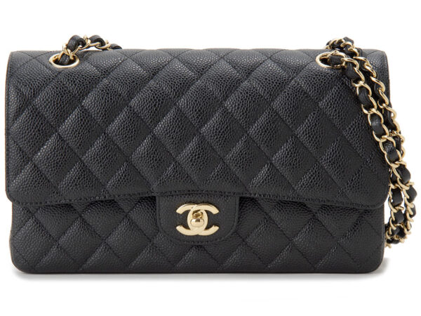 ch01112 y01864 c3906 Chanel Matelasse Caviar Skin Shoulder Bag Black x