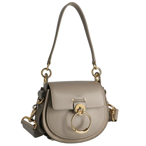 chc18ws153a3723w Chloe Tess Small Shoulder Bag Leather Suede Gray