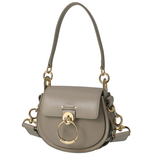 chc18ws153a3723w 1 Chloe Tess Small Shoulder Bag Leather Suede Gray