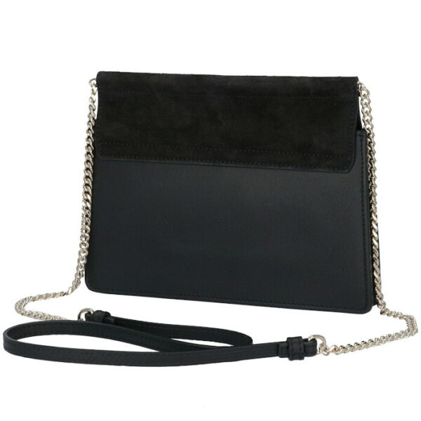 chc20ss202h2o001 2 Chloe Faye Mini Chain Bag Crossbody Leather Black