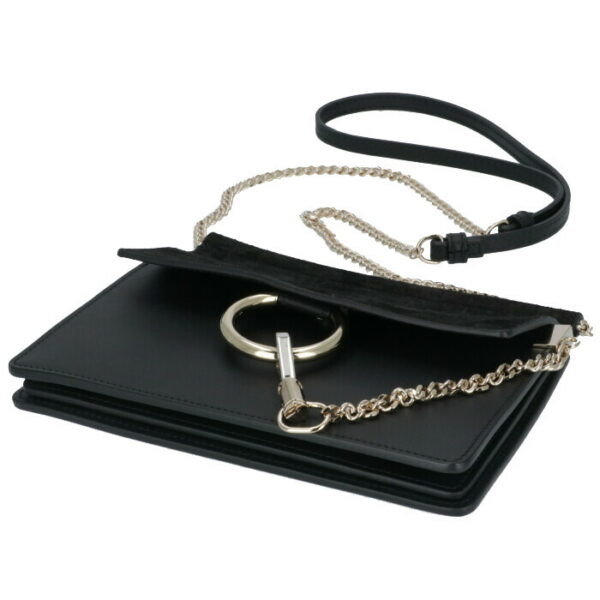 chc20ss202h2o001 3 Chloe Faye Mini Chain Bag Crossbody Leather Black