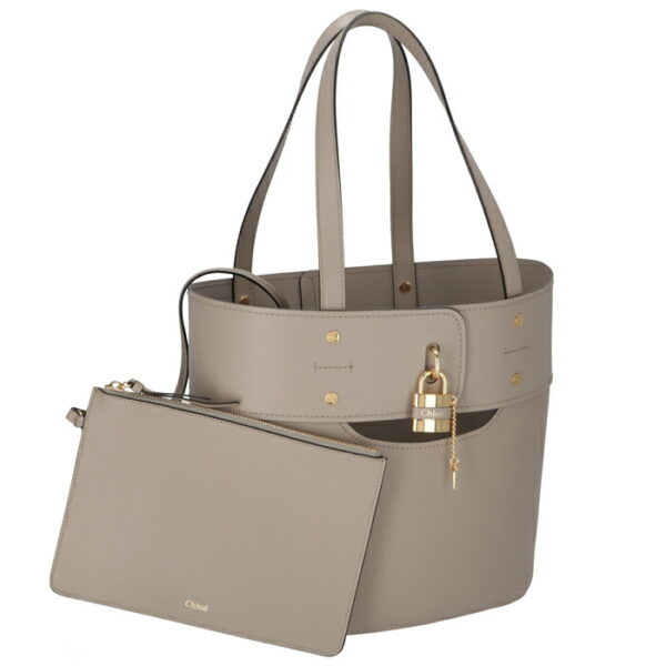 chc20ss222c4423w Chloe Aby Small Tote Bag Leather Gray