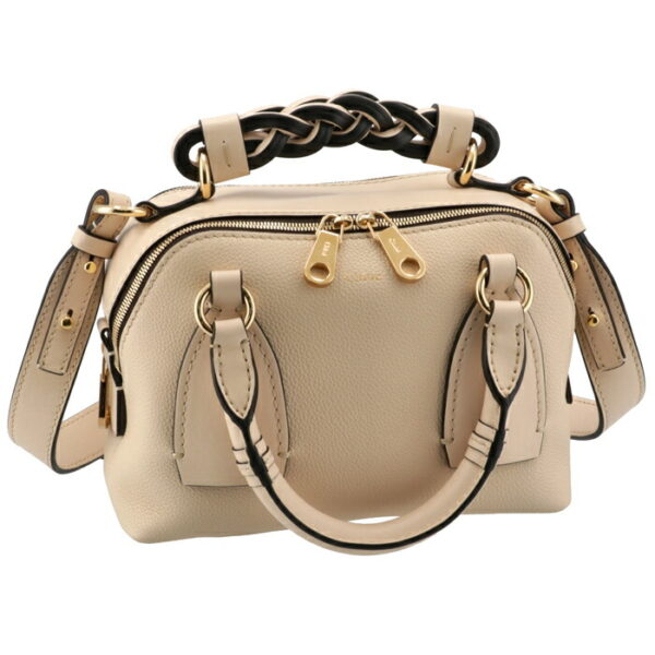 chc20us361c6224q Chloe Daria Small Shoulder Bag Leather Beige