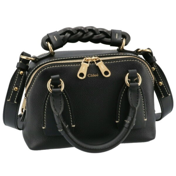 chc20us361c624d4 Chloe Daria Small Shoulder Bag Leather Black