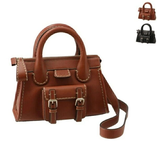 chc21ws451f43 Chloe Edith Mini Shoulder Bag Leather Brown