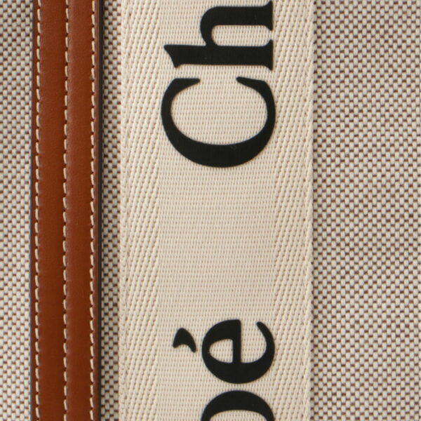 chc22as397j28 4 Chloe Woody Small Canvas Tote White Beige