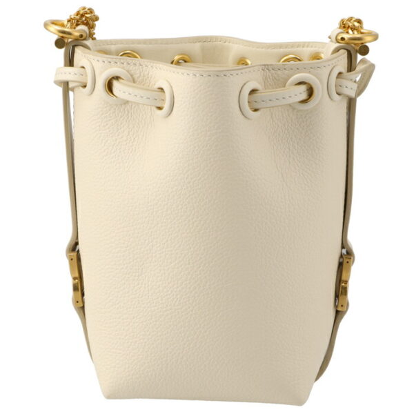 chc23ap844i31110 2 Chloe Marcie Micro Drawstring Bucket Leather Shoulder Bag White