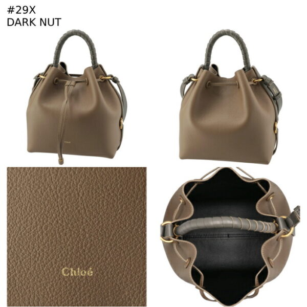 chc23as606i31 11 Chloe Marcie Drawstring Bucket Leather Shoulder Bag Brown