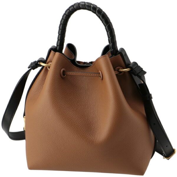 chc23as606i31 2 Chloe Marcie Drawstring Bucket Leather Shoulder Bag Brown